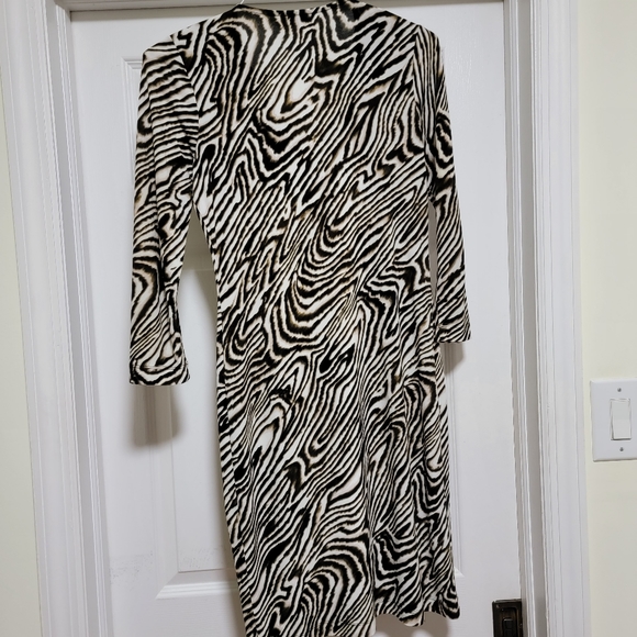 Calvin Klein Animal Print (Zebra) Chain Detail Dress sz 4 - Picture 2 of 5
